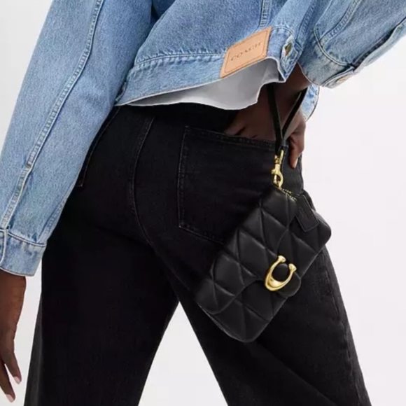 Tabby Crossbody Wristlet With Pillow Quilting - Picture 6 of 7